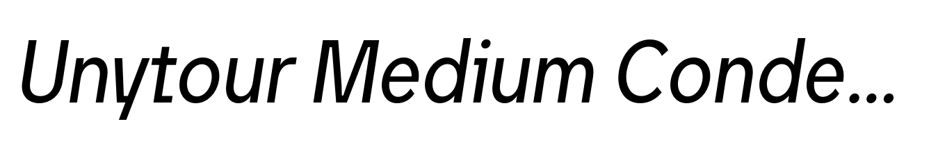 Unytour Medium Condensed Italic
